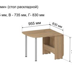 Стол-книжка раздвижной "Оригами" в Карталах - kartaly.mebel24.online | фото 5