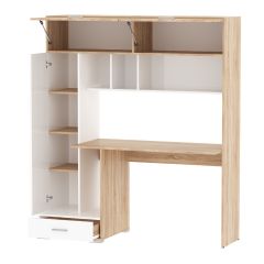 Стол компьютерный ПКС-1 (дуб сонома/белый глянец) в Карталах - kartaly.mebel24.online | фото 3