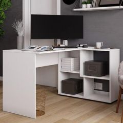 Стол компьютерный угловой СКМУ-4 Белый в Карталах - kartaly.mebel24.online | фото