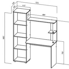 ЮНИОР-2 Стол компьютерный в Карталах - kartaly.mebel24.online | фото