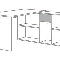 Стол письменный Лайт 03.245 F (белый) в Карталах - kartaly.mebel24.online | фото 3