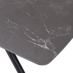 Стол RIVOLI 140 MATT BLACK MARBLE SOLID CERAMIC / BLACK, ®DISAUR в Карталах - kartaly.mebel24.online | фото 10