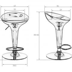 Стул барный DOBRIN BOMBA LM-1004 (серебряный металлик) в Карталах - kartaly.mebel24.online | фото