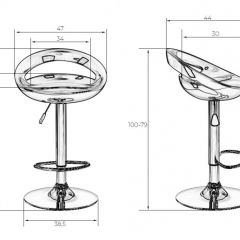 Стул барный DOBRIN DISCO LM-1010 (белый) в Карталах - kartaly.mebel24.online | фото 2