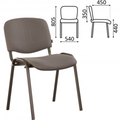Стул BRABIX "Iso CF-005" (черный каркас, ткань серая) 531972 в Карталах - kartaly.mebel24.online | фото 2