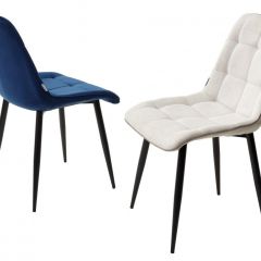 Стул CHIC BLUVEL-86 NAVY BLUE / черный каркас М-City в Карталах - kartaly.mebel24.online | фото 2
