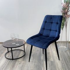 Стул CHIC BLUVEL-86 NAVY BLUE / черный каркас М-City в Карталах - kartaly.mebel24.online | фото 5