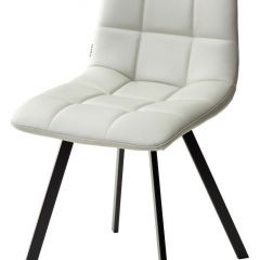 Стул CHILLI SQUARE HK017-03 светло-серый, PU/ черный каркас М-City в Карталах - kartaly.mebel24.online | фото