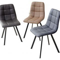 Стул CHILLI SQUARE HK017-09 серо-черничный, PU/ черный каркас М-City в Карталах - kartaly.mebel24.online | фото 2