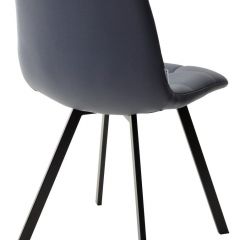 Стул CHILLI SQUARE HK017-09 серо-черничный, PU/ черный каркас М-City в Карталах - kartaly.mebel24.online | фото 3
