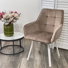 Стул MAVERICK 360 град. поворот. BLUVEL-40 BEIGE/ белый каркас, М-City в Карталах - kartaly.mebel24.online | фото 2