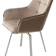 Стул MAVERICK 360 град. поворот. BLUVEL-40 BEIGE/ белый каркас, М-City в Карталах - kartaly.mebel24.online | фото 8