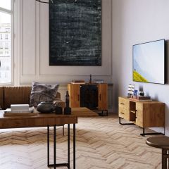Тумба под ТВ ЛОФТ в Карталах - kartaly.mebel24.online | фото 2