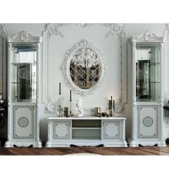 Тумба ТВ (12.301) Грация (белый/серебро) в Карталах - kartaly.mebel24.online | фото 2