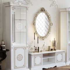 Тумба ТВ (12.301) Грация (белый/золото) в Карталах - kartaly.mebel24.online | фото 2