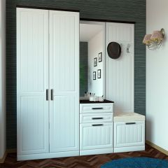 Вешалка НКМ ВЕНЕЦИЯ-1 Секция- 2 (Венге/Белое дерево) в Карталах - kartaly.mebel24.online | фото 2