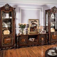 Витрина одностворчатая Джоконда (корень дуба глянец) в Карталах - kartaly.mebel24.online | фото 4