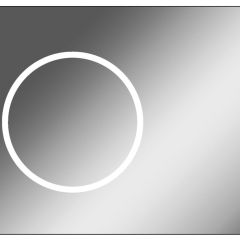 Зеркало Eclipse 90 black с подсветкой Sansa (SE1031Z) в Карталах - kartaly.mebel24.online | фото