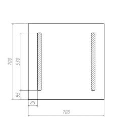 Зеркало Good Light 2-70 с подсветкой Домино (GL7012Z) в Карталах - kartaly.mebel24.online | фото 6