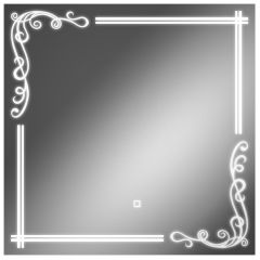 Зеркало Луандра 700х700 с подсветкой Домино (GL7035Z) в Карталах - kartaly.mebel24.online | фото