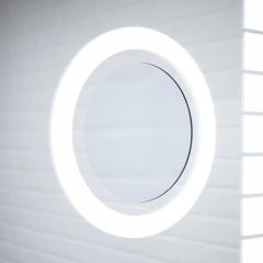 Зеркало Quadro 100 alum (линза) с подсветкой Sansa (SQL1030Z) в Карталах - kartaly.mebel24.online | фото 5