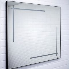 Зеркало Ray 120 black с подсветкой Sansa (SR1034Z) в Карталах - kartaly.mebel24.online | фото 2
