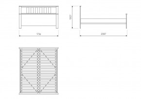 2.08.04.070.15 САГА кровать двойная 160х200 серая/ясень в Карталах - kartaly.mebel24.online | фото 3