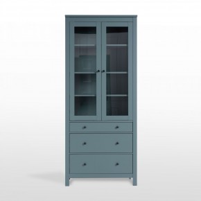 2.08.07.130.6 САГА шкаф с витриной 90 темно-бирюзовый RU в Карталах - kartaly.mebel24.online | фото 2