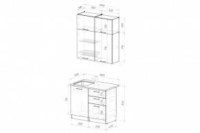 АСАЯ Кухонный гарнитур Мини 1000 мм в Карталах - kartaly.mebel24.online | фото 2