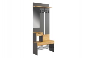 БАСКО Прихожая К7 (графит) в Карталах - kartaly.mebel24.online | фото 2