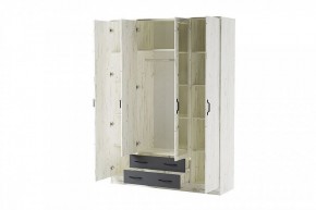 БЕАТРИС Шкаф Квадро (дуб крафт белый/антрацит) в Карталах - kartaly.mebel24.online | фото 2