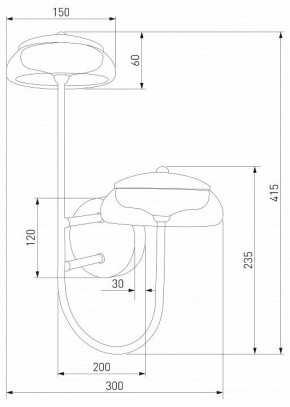 Бра Eurosvet Fungo 50388/2 LED черный в Карталах - kartaly.mebel24.online | фото 5