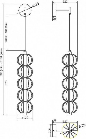 Бра Maytoni Golden Cage MOD216WL-L10G3K в Карталах - kartaly.mebel24.online | фото 2