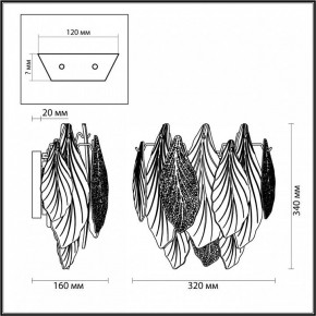 Бра Odeon Light Lace 5052/3W в Карталах - kartaly.mebel24.online | фото 4