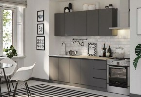 ЧЕЛСИ Кухонный гарнитур 2,0 м (Графит) в Карталах - kartaly.mebel24.online | фото