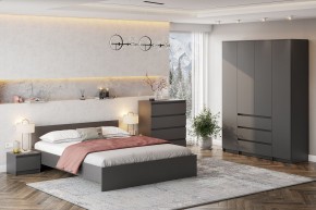 ДЕНВЕР Кровать 1600 (Графит серый) в Карталах - kartaly.mebel24.online | фото 4