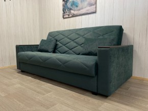 Диван Престиж-15 (НПБ+МДФ) велюр Sensey bottle green в Карталах - kartaly.mebel24.online | фото