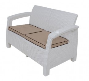 Диван Yalta Premium Sofa 2 Set (Ялта) белый (+подушки под спину) в Карталах - kartaly.mebel24.online | фото