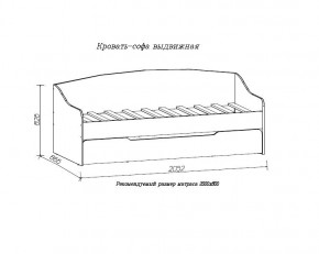 ДЖУНИОР Кровать-софа выдвижная в Карталах - kartaly.mebel24.online | фото 2