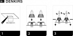 DK3022-WH Встраиваемый светильник, IP 20, 10 Вт, GU5.3, LED, белый, пластик в Карталах - kartaly.mebel24.online | фото 6