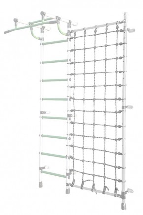 Дополнительная стойка к пристенному ДСК Pastel с сеткой для лазания, цв. белый в Карталах - kartaly.mebel24.online | фото
