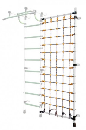 Дополнительная стойка к пристенному ДСК с сеткой для лазания, цв. белый в Карталах - kartaly.mebel24.online | фото