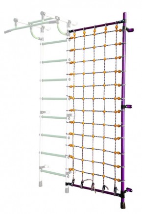 Дополнительная стойка к пристенному ДСК с сеткой для лазания, цв. фиолетовый в Карталах - kartaly.mebel24.online | фото