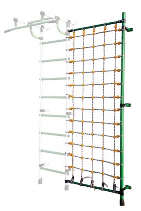 Дополнительная стойка к пристенному ДСК с сеткой для лазания, цв. зеленый в Карталах - kartaly.mebel24.online | фото