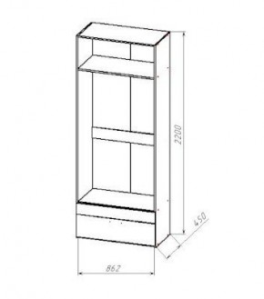 ГЕОМЕТРИЯ ГМТ.04 шкаф в Карталах - kartaly.mebel24.online | фото 2
