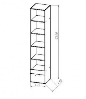 ГЕОМЕТРИЯ ГМТ.06 пенал в Карталах - kartaly.mebel24.online | фото 2