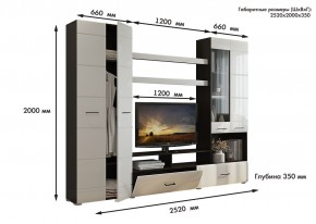 Гостиная Альфа МДФ (Венге/Белый глянец) в Карталах - kartaly.mebel24.online | фото 3