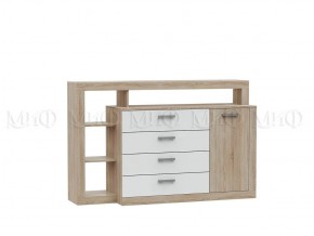 АНГАРА Гостиная (модульная) Белый глянец/Сонома в Карталах - kartaly.mebel24.online | фото 8