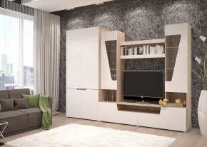Гостиная АНТАЛИЯ (модульная) Сонома/Белый софт в Карталах - kartaly.mebel24.online | фото