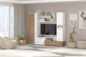 Гостиная Юна (Белый текстурный/Дуб крафт золотой) в Карталах - kartaly.mebel24.online | фото 3